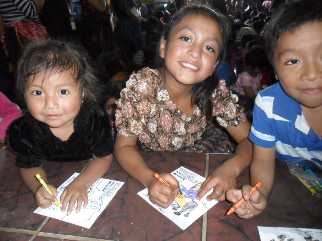 Children using Memory Cross Christian resources